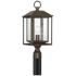 John Timberland Califa 21 1/2" High Bronze Textured Glass Post Light