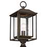 3_John Timberland Califa 21 1/2" High Bronze Textured Glass Post Light more views