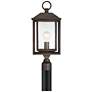4_John Timberland Califa 21 1/2" High Bronze Textured Glass Post Light more views