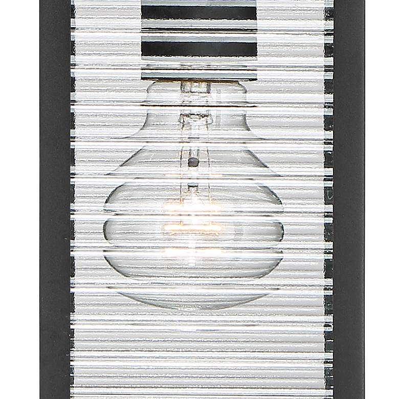 Image 3 John Timberland Cameron 13 3/4" Black Motion Sensor Outdoor Wall Light more views