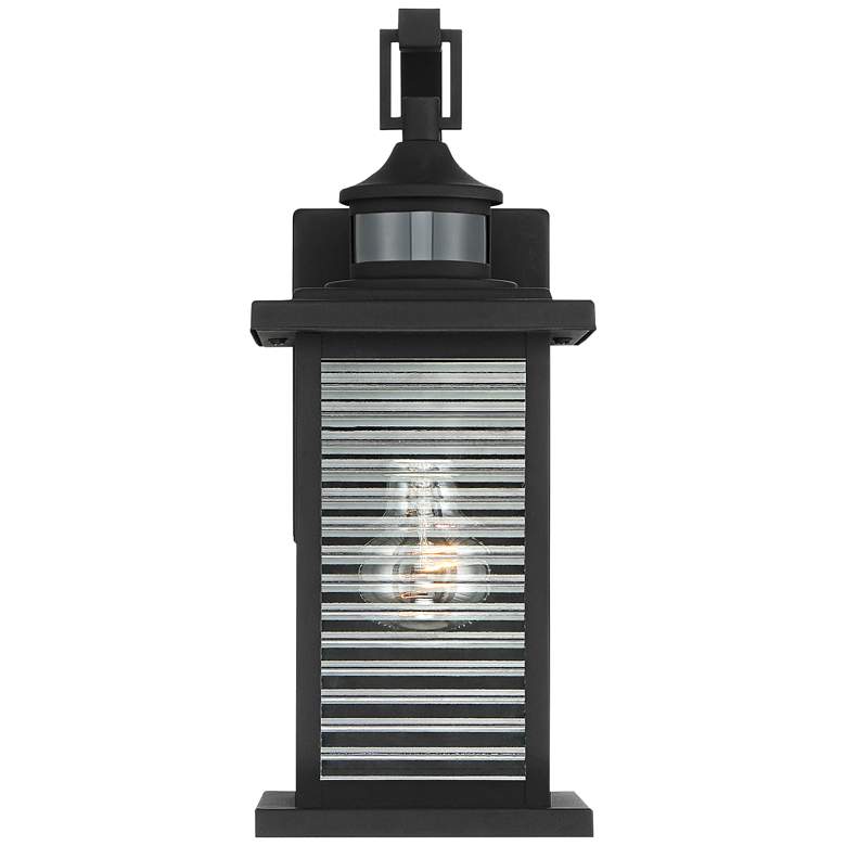 Image 5 John Timberland Cameron 13 3/4" Black Motion Sensor Outdoor Wall Light more views