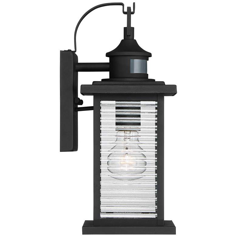 Image 7 John Timberland Cameron 13 3/4" Black Motion Sensor Outdoor Wall Light more views