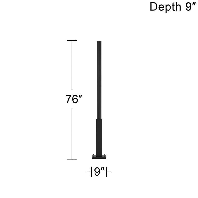 Image 6 John Timberland Cantwell 76" High Black Outdoor Light Post more views