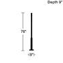 6_John Timberland Cantwell 76" High Black Outdoor Light Post more views