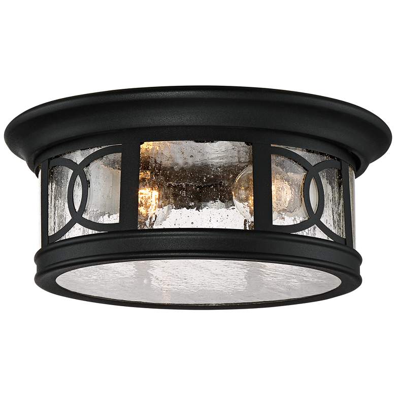 Image 2 John Timberland Capistrano 12 inch Black 2-Light Outdoor Ceiling Light