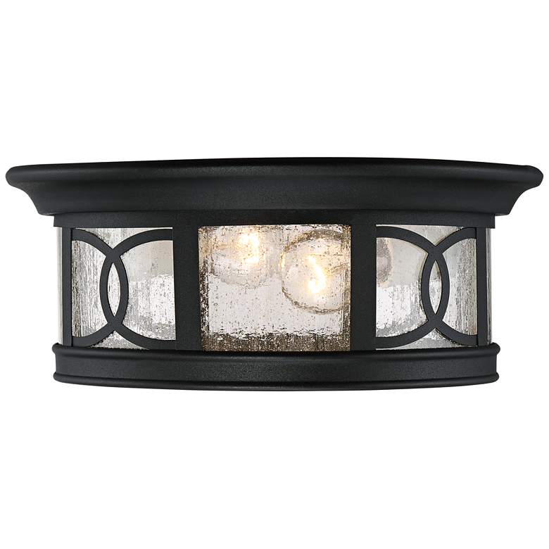 Image 4 John Timberland Capistrano 12" Black 2-Light Outdoor Ceiling Light more views