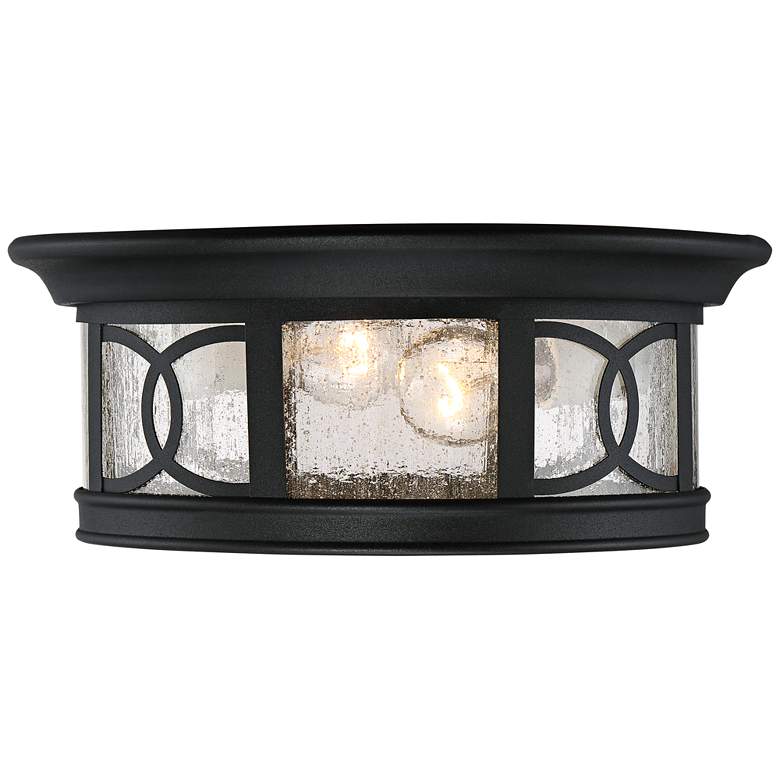 Image 4 John Timberland Capistrano 12 inch Black 2-Light Outdoor Ceiling Light more views