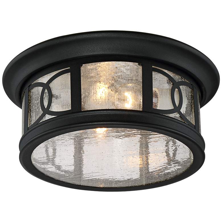 Image 5 John Timberland Capistrano 12" Black 2-Light Outdoor Ceiling Light more views