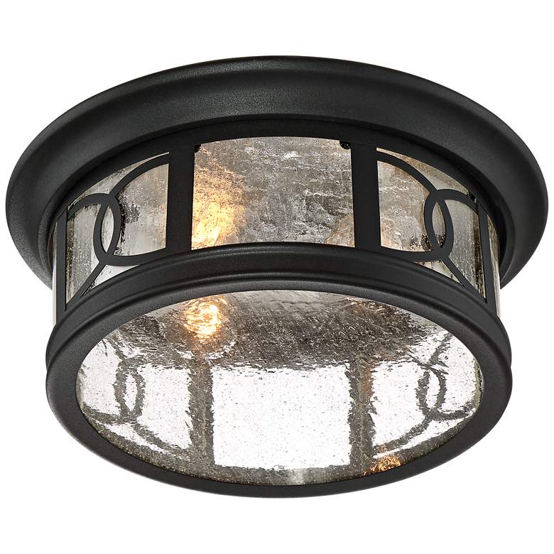 Image 6 John Timberland Capistrano 12" Black 2-Light Outdoor Ceiling Light more views