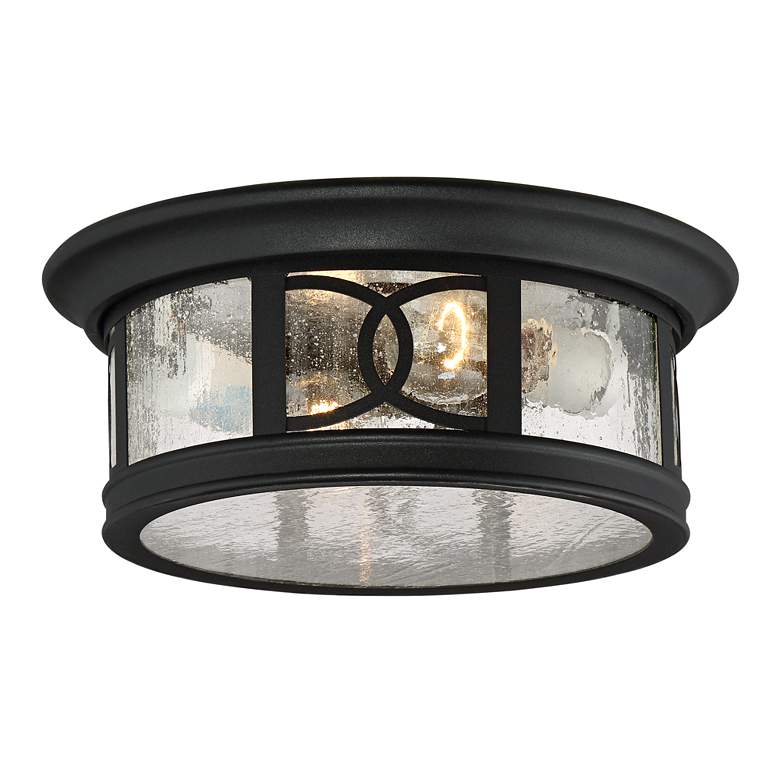 Image 7 John Timberland Capistrano 12" Black 2-Light Outdoor Ceiling Light more views