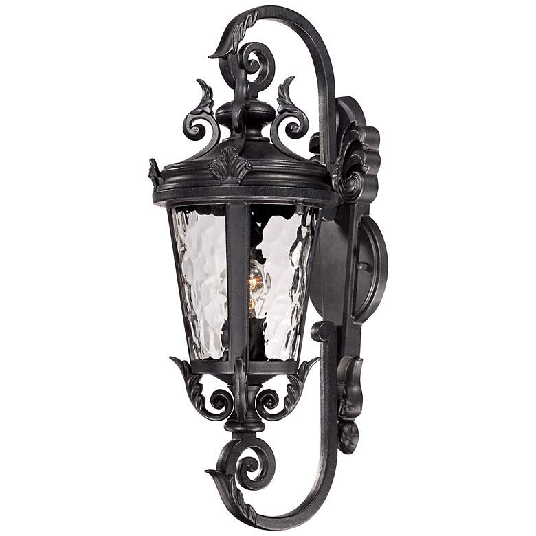 Image 6 John Timberland Casa Marseille 19 inch Black Scroll Outdoor Wall Light more views