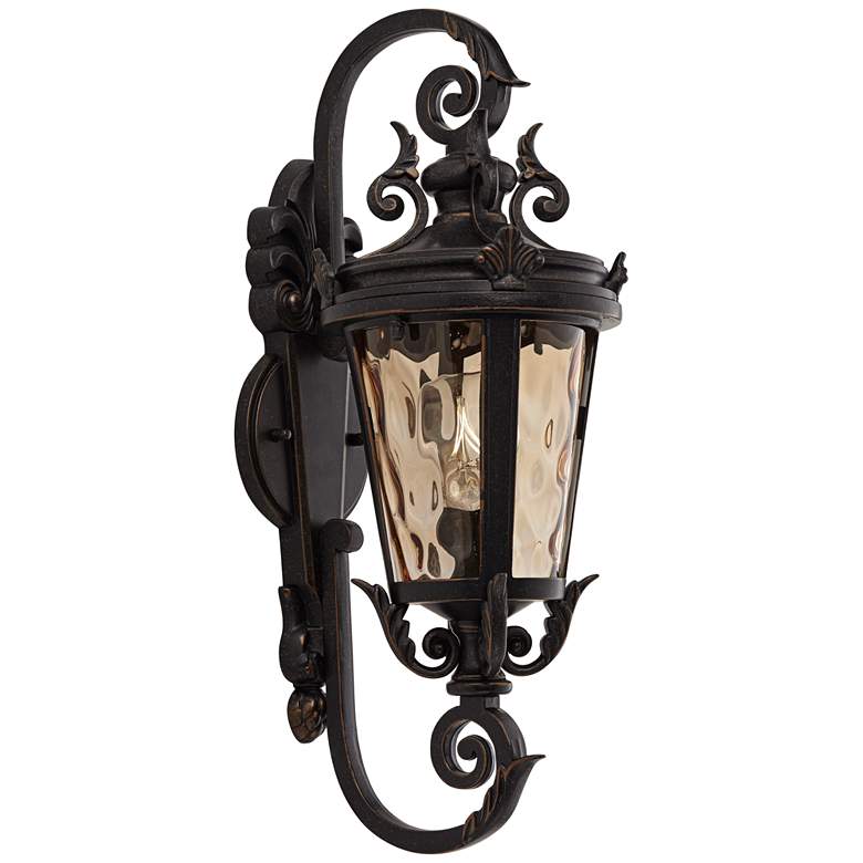 Image 2 John Timberland Casa Marseille 19" Bronze Scroll Outdoor Wall Light