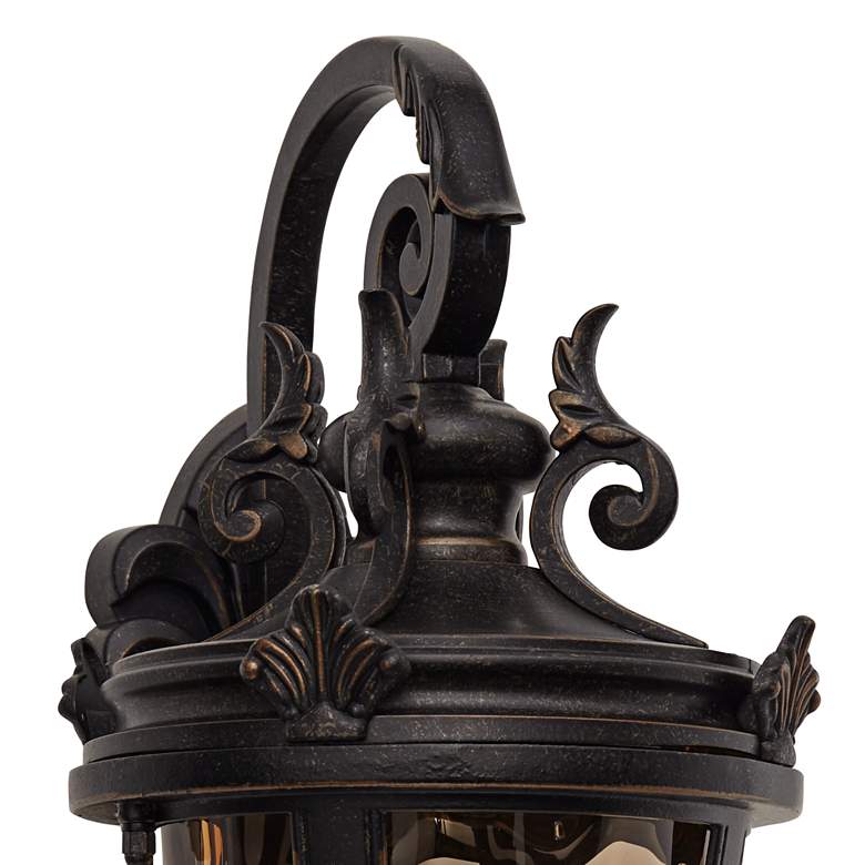 Image 3 John Timberland Casa Marseille 19" Bronze Scroll Outdoor Wall Light more views