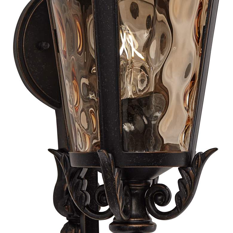 Image 4 John Timberland Casa Marseille 19" Bronze Scroll Outdoor Wall Light more views