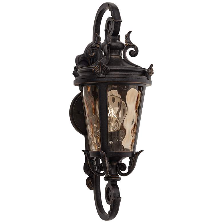 Image 5 John Timberland Casa Marseille 19" Bronze Scroll Outdoor Wall Light more views