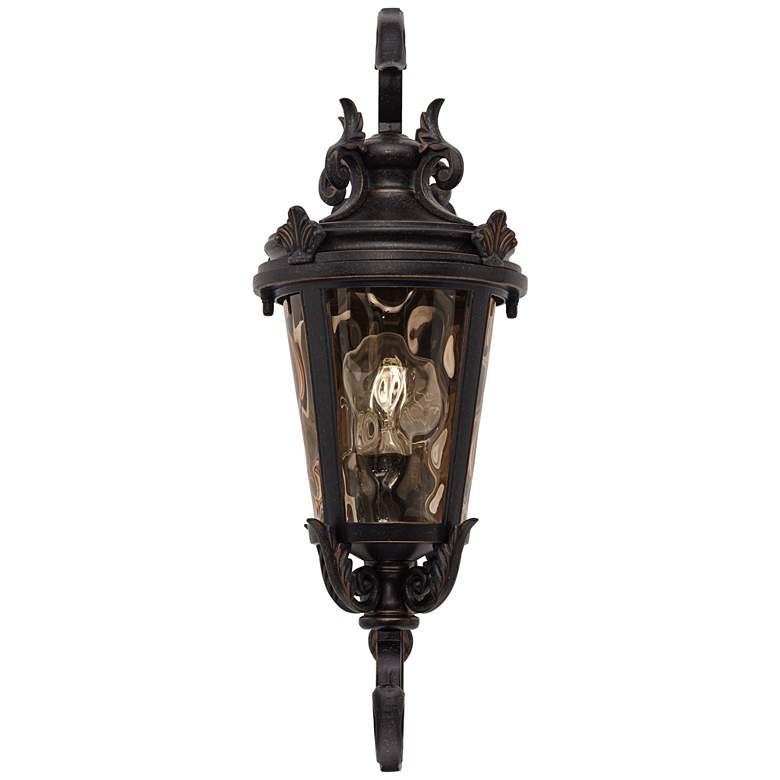 Image 7 John Timberland Casa Marseille 19" Bronze Scroll Outdoor Wall Light more views