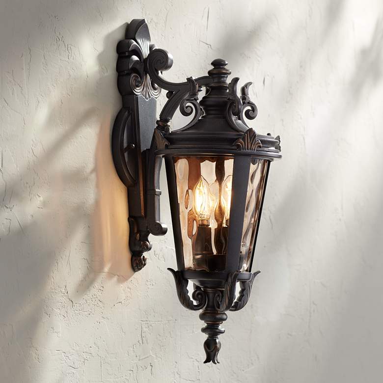 Image 1 John Timberland Casa Marseille 21 3/4" High Bronze Outdoor Wall Light