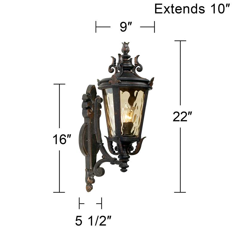 Image 5 John Timberland Casa Marseille 22" High Bronze Outdoor Wall Light more views