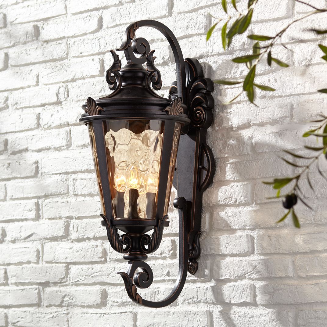 Bronze outdoor on sale wall light