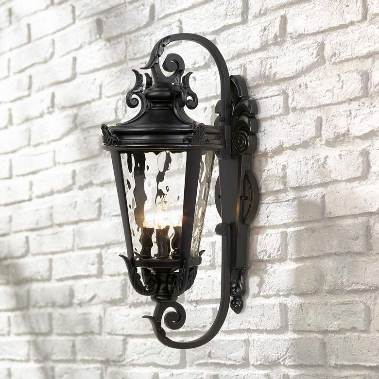 Image 2 John Timberland Casa Marseille 27 1/2" High Black Outdoor Wall Light
