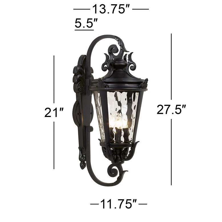 Image 6 John Timberland Casa Marseille 27 1/2 inch High Black Outdoor Wall Light more views