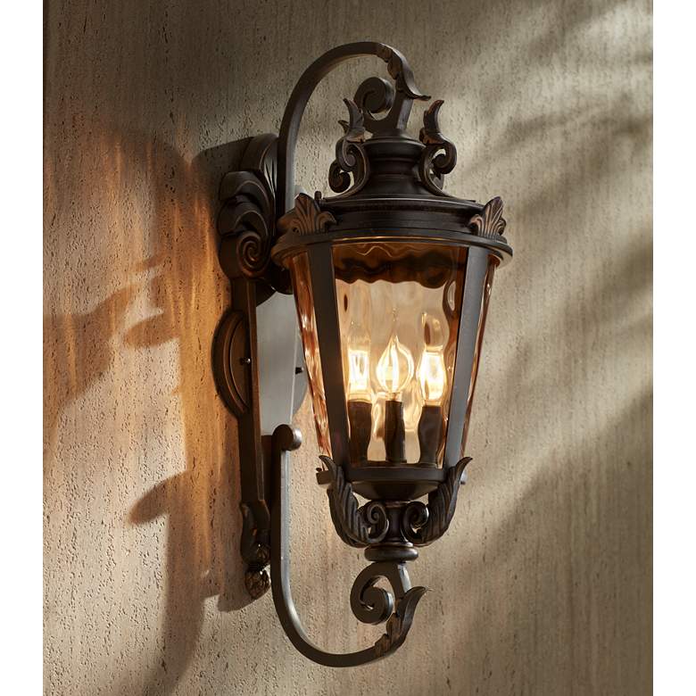 Image 5 John Timberland Casa Marseille 27 1/2 inch High Bronze Outdoor Wall Light more views