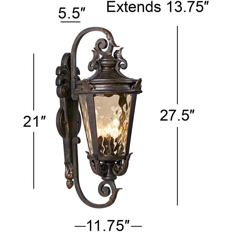 Image 6 John Timberland Casa Marseille 27 1/2 inch High Bronze Outdoor Wall Light more views