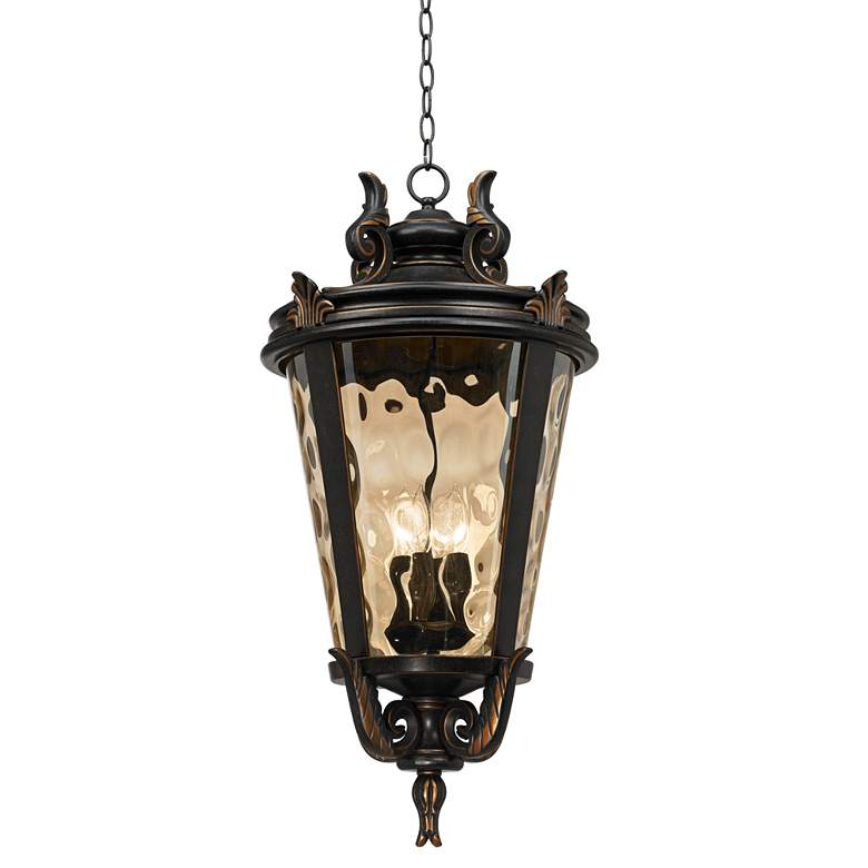 Image 5 John Timberland Casa Marseille 30 inch High Bronze Outdoor Hanging Light more views