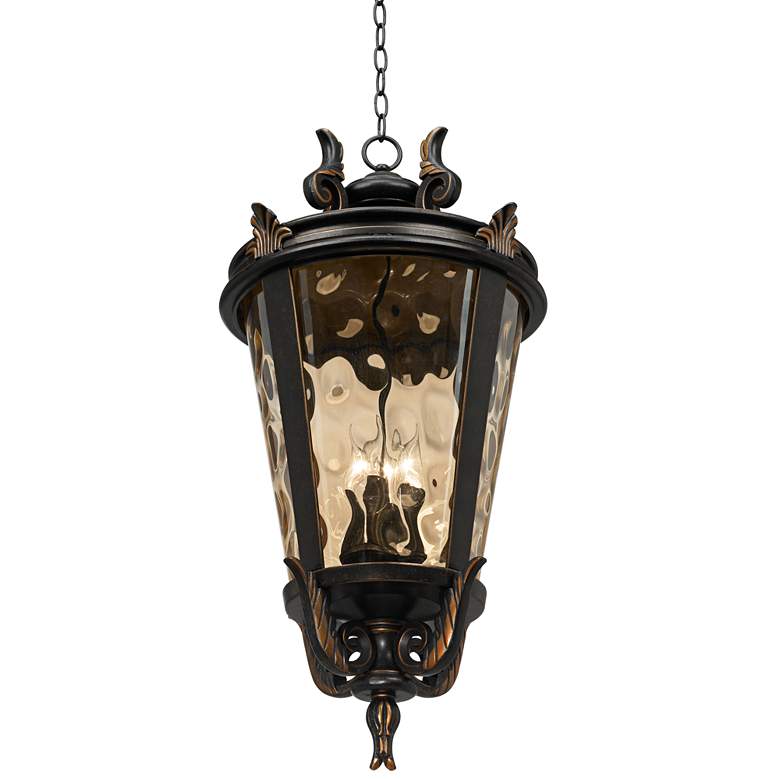 Image 6 John Timberland Casa Marseille 30 inch High Bronze Outdoor Hanging Light more views