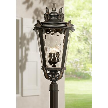 John Timberland Casa Marseille 33 1/2" High Bronze Outdoor Post Light