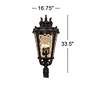 4_John Timberland Casa Marseille 33 1/2" High Bronze Outdoor Post Light more views