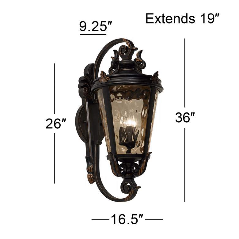 Image 7 John Timberland Casa Marseille 36 inch High Scroll Arm Outdoor Wall Light more views