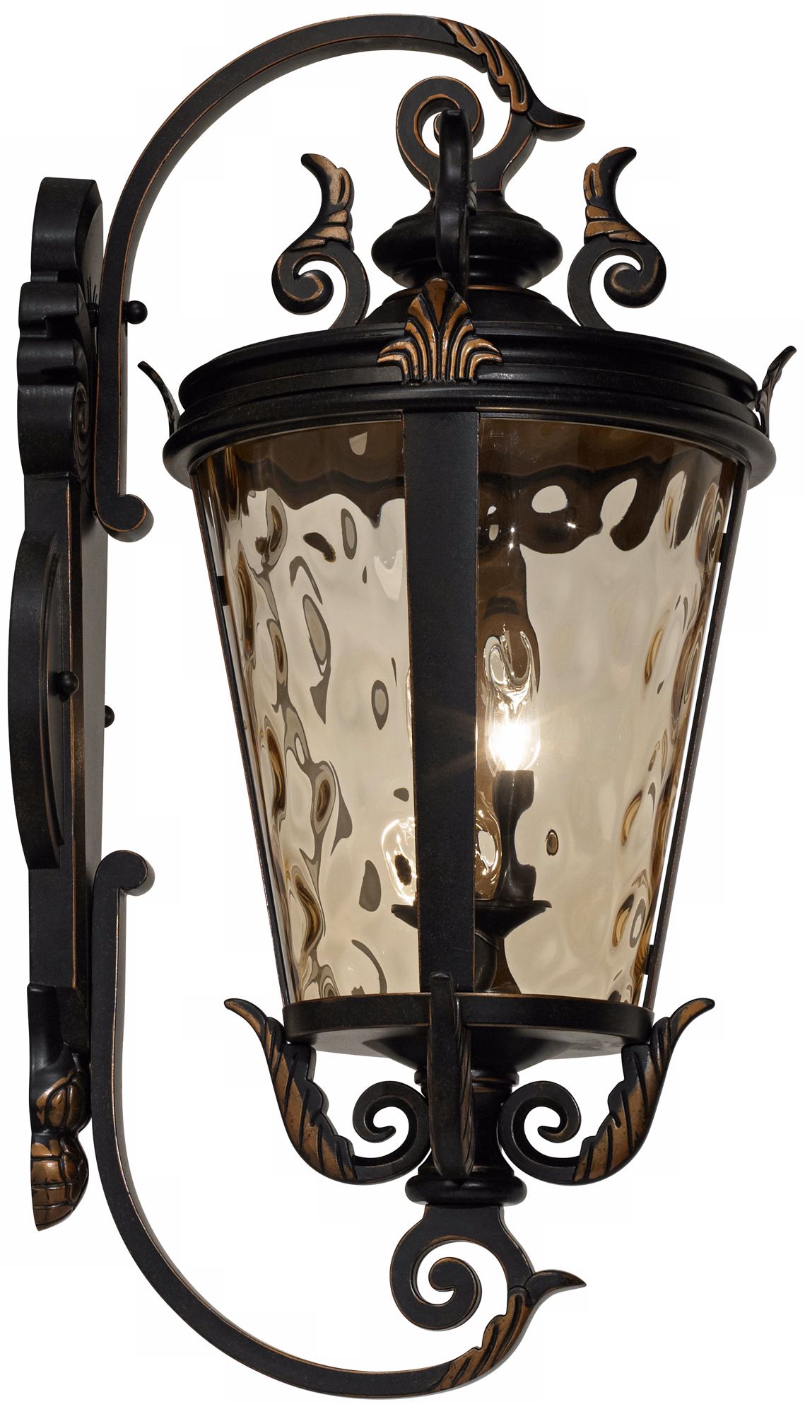 John Timberland Casa Marseille 36" High Scroll Arm Outdoor Wall Light in scene