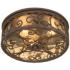 John Timberland Casa Seville 12" Walnut Indoor-Outdoor Ceiling Light