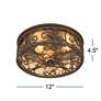 7_John Timberland Casa Seville 12" Walnut Indoor-Outdoor Ceiling Light more views
