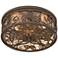 John Timberland Casa Seville 15" Walnut Scroll Ceiling Light