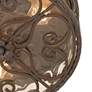 4_John Timberland Casa Seville 15" Walnut Scroll Ceiling Light more views
