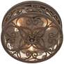 6_John Timberland Casa Seville 15" Walnut Scroll Ceiling Light more views