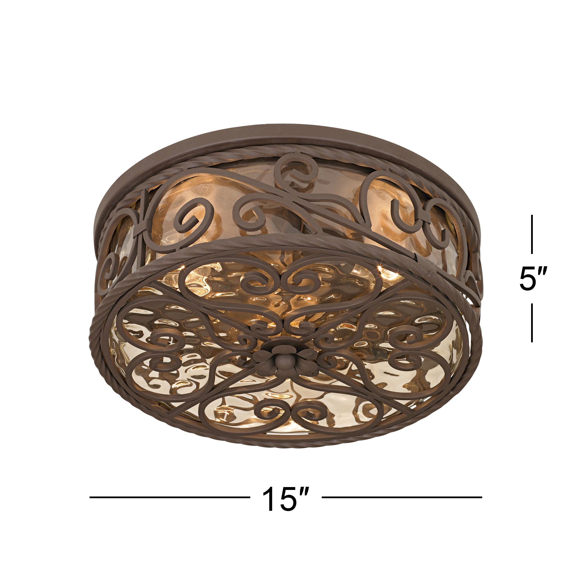 Watch A Video About the Casa Seville Walnut Indoor Outdoor Ceiling Light