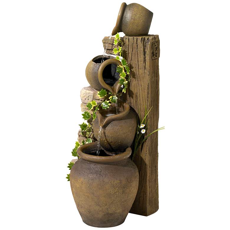 Image 5 John Timberland Cascading 33" High Four Jugs Rustic Fountain more views