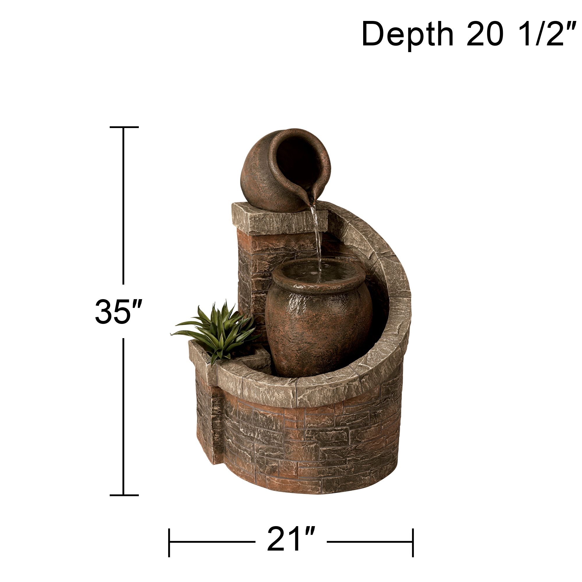 Verona Faux Brick Garden Fountain