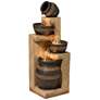 Thumbnail2 of John Timberland Cascading Bowl and Jug 46" LED Rustic Fountain