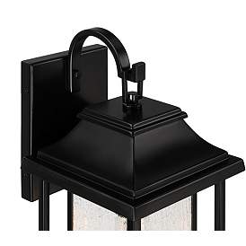 Image3 of John Timberland Cecile 15 1/4" Black Box Lantern Outdoor Wall Light more views