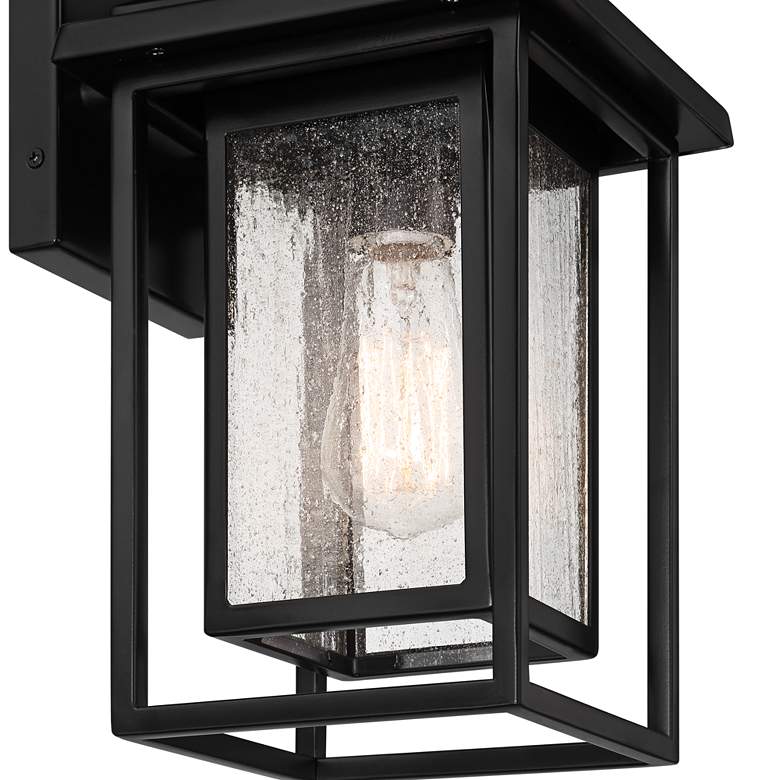 Image 4 John Timberland Cecile 15 1/4 inch Black Box Lantern Outdoor Wall Light more views