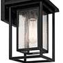John Timberland Cecile 15 1/4" Black Box Lantern Outdoor Wall Light