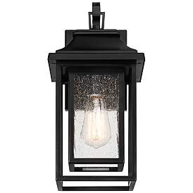 Image5 of John Timberland Cecile 15 1/4" Black Box Lantern Outdoor Wall Light more views