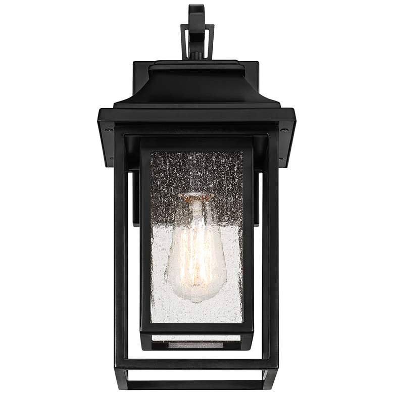 Image 5 John Timberland Cecile 15 1/4" Black Box Lantern Outdoor Wall Light more views