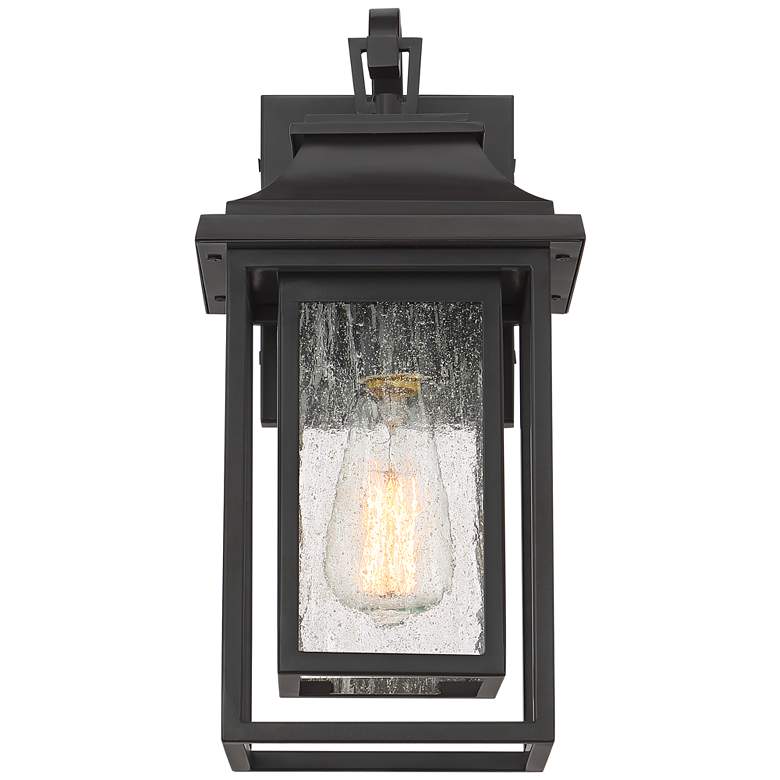Image 4 John Timberland Cecile 15" Bronze Box Lantern Outdoor Wall Light more views