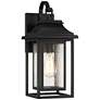 2_John Timberland Cecile 18 1/4" Black and Seeded Glass Outdoor Lantern