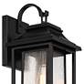 3_John Timberland Cecile 18 1/4" Black and Seeded Glass Outdoor Lantern more views